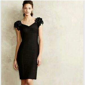 Anthropologie MAEVE Pintucked Viala Pencil Dress